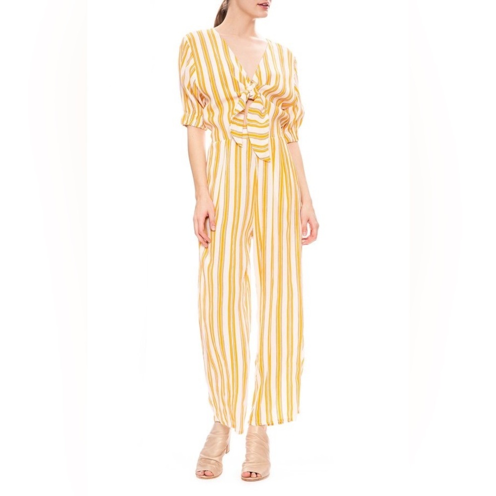 FAITHFUL the brand mattese jumpsuit azure strip sz XS